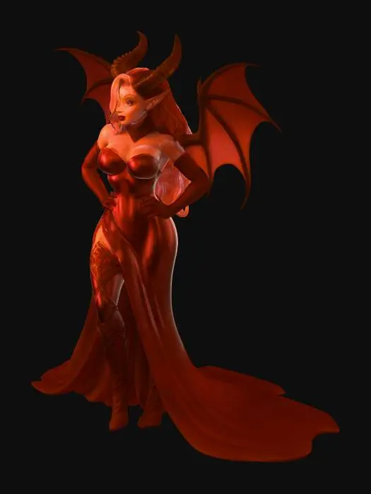 3D model for Crimson Succubus