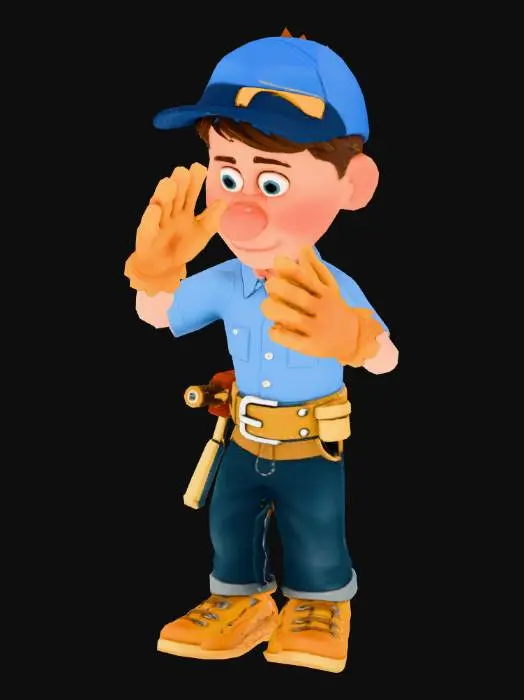 3D model for Fix-It Character with Magic Hammer