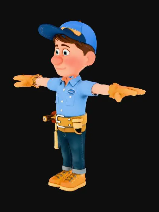 3D model for Fix-It Character with Magic Hammer