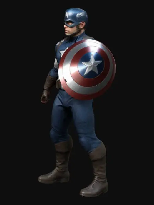3D model for Make me a realistic Captain America model high quality.