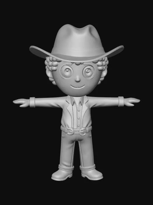 3D model for Wide-Eyed Little Cowboy