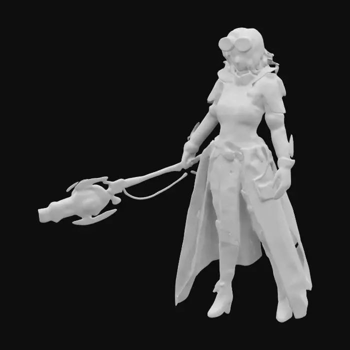 3D model for female steampunk bloodborne style 3d character