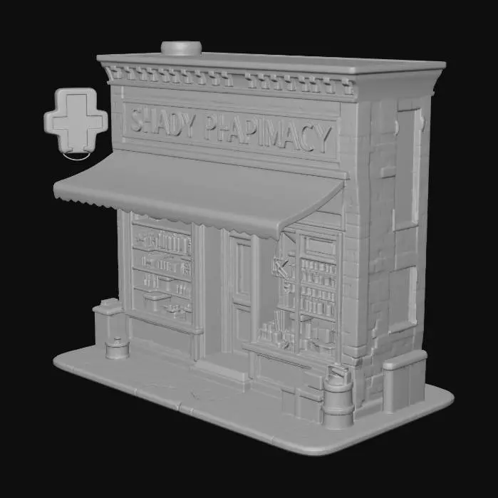3D model for Shady Pharmacy Storefront