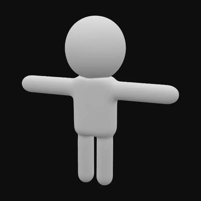 3D model for Blob Figure T-Pose