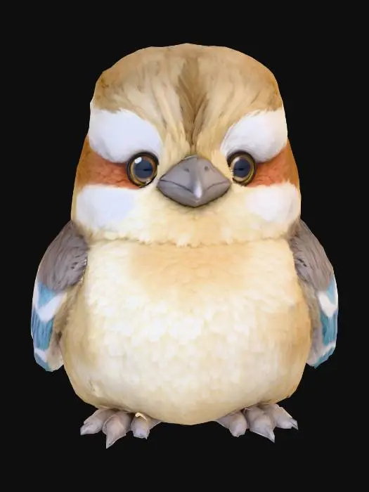 3D model for Kookaburra Plushie Toy