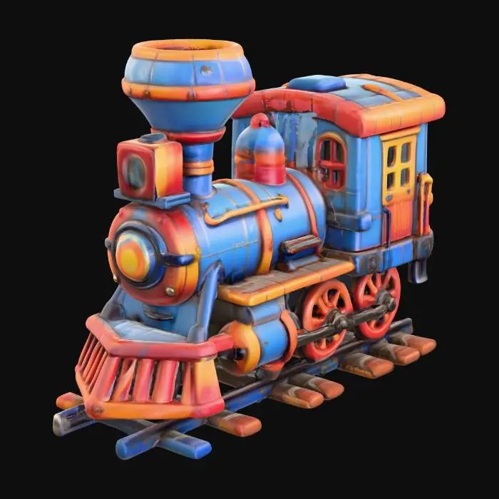 3D model for Train Adventure, #PBR#