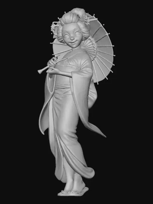 3D model for cartoony geisha