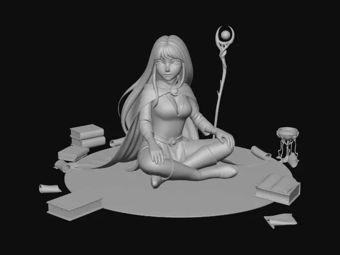 3D model for Mystic Magician in Enchanted Library