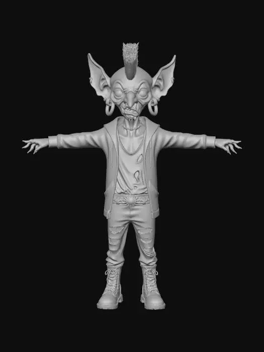 3D model for Punk Goblin of the Concrete