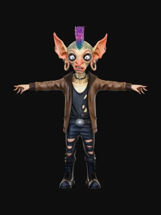 3D model for Punk Goblin of the Concrete