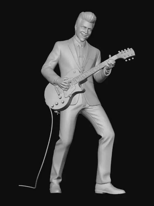 3D model for Guitarist in a Black Suit
