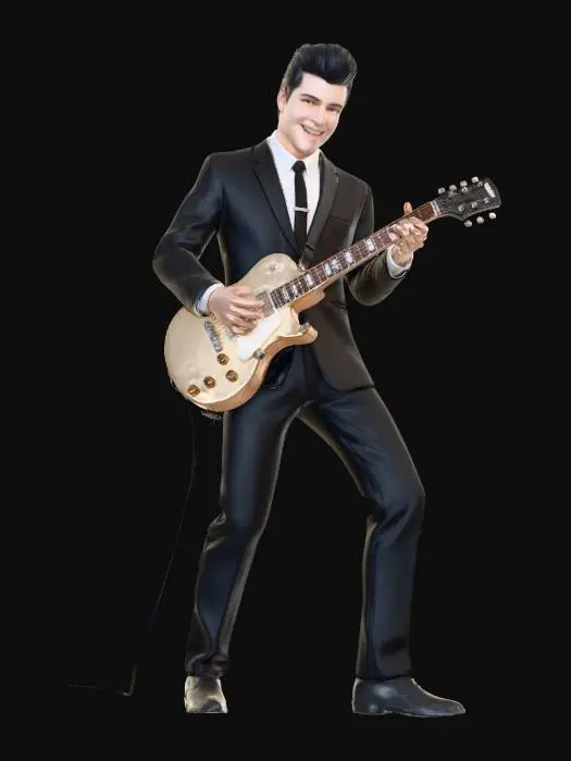 3D model for Guitarist in a Black Suit