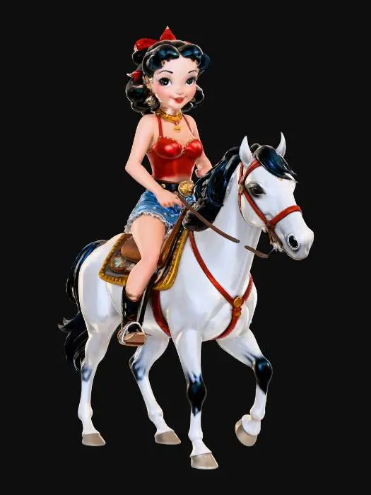 3D model for Desert Queen on a White Steed