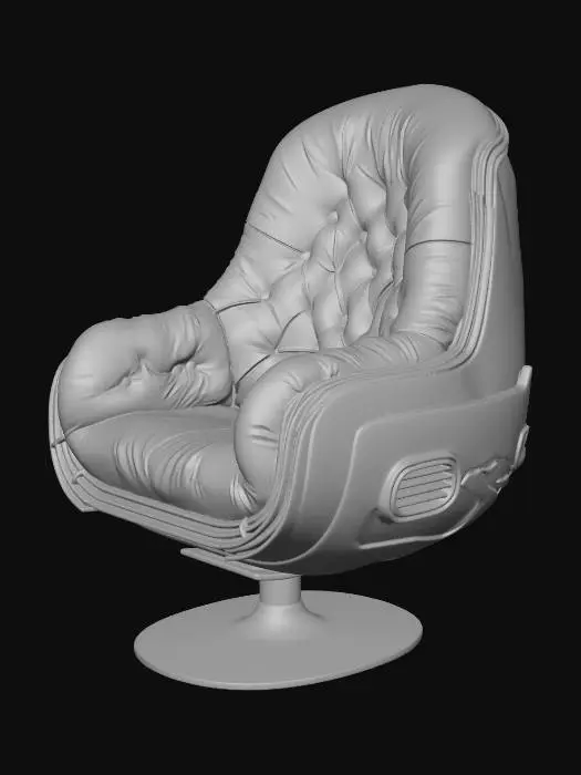 3D model for Cocoon Leather Lounge Chair