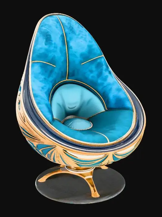 3D model for Azure Egg Chair