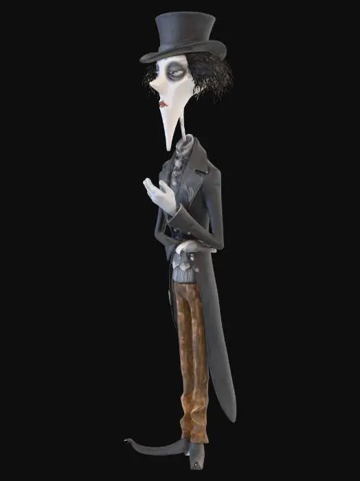 3D model for The Lanky Dandy in a Top Hat