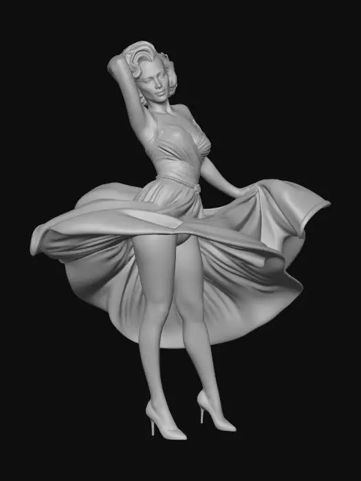 3D model for Spotlight on a White Dress