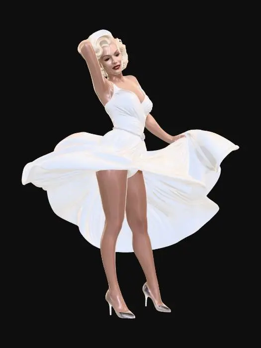 3D model for Spotlight on a White Dress