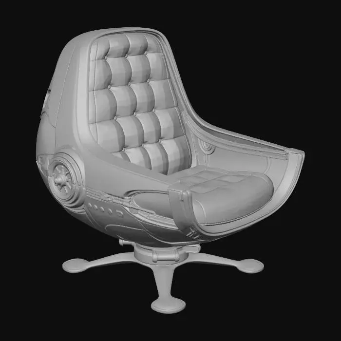 3D model for Chrome Capsule Lounge Chair