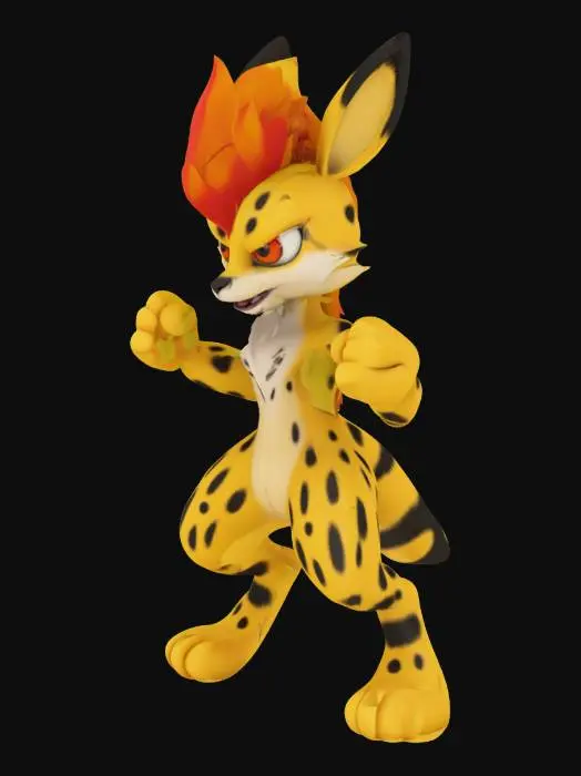 3D model for Cheetah Warrior