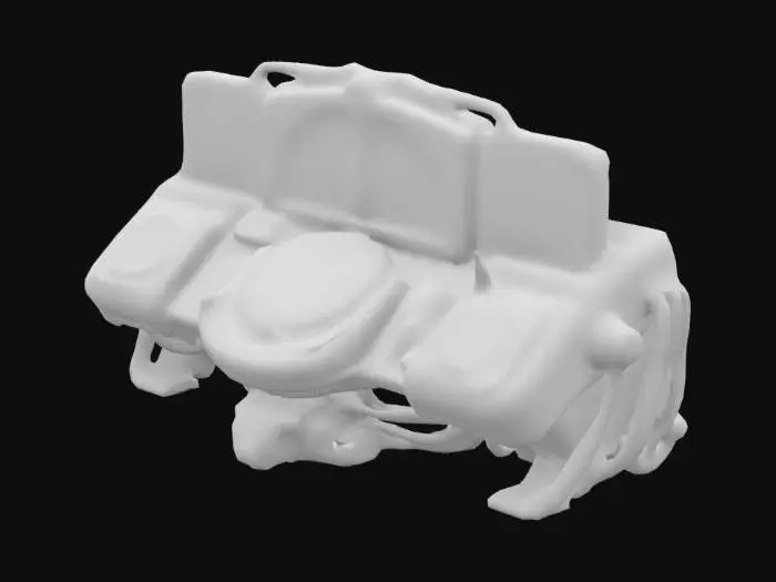 3D model for The object is an Alchemists Mystic console with various screens and alchemical symbols, H.R. Giger inspired. 