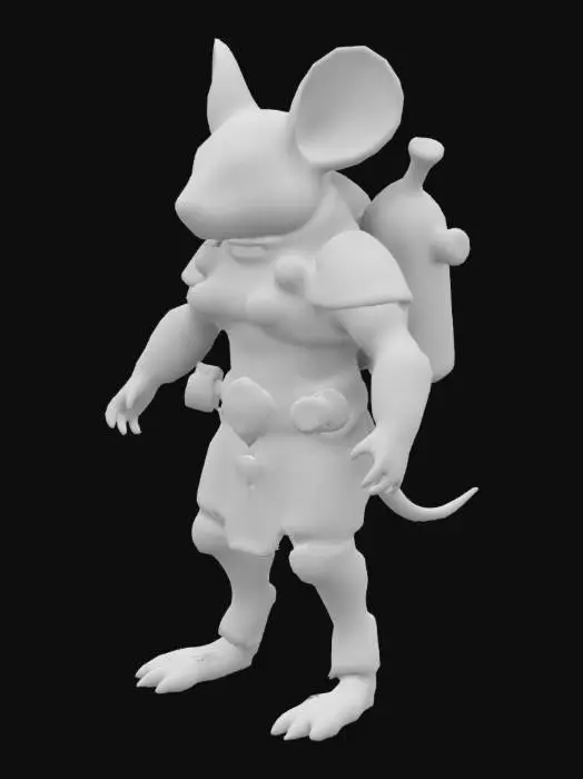 3D model for mick,mouse,hamster, monster hunter, hi-tech tribal, slayer,cool ,height sort, warrior,gear,gadget,jetpack
