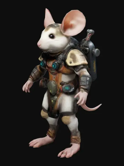 3D model for mick,mouse,hamster, monster hunter, hi-tech tribal, slayer,cool ,height sort, warrior,gear,gadget,jetpack