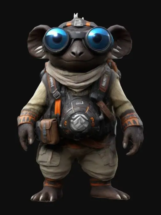 3D model for mole,goggles,nerd, monster hunter, hi-tech tribal,cool ,height sort
,gear,gadget,hi-tech backpack
, engineer