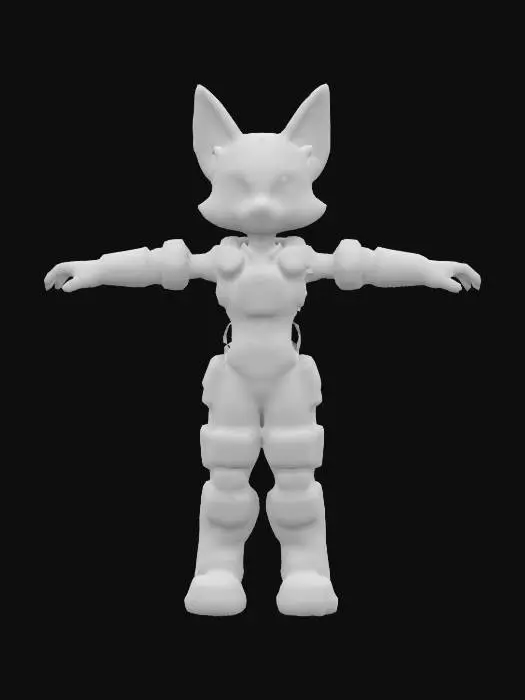 3D model for fox, hi-tech , slayer,cool ,height ,t-pose,sort,warrior,gear,gadget,jetpack