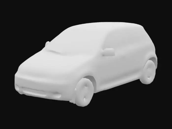 3D model for Yellow Lada 1113 "Oka" Mk2