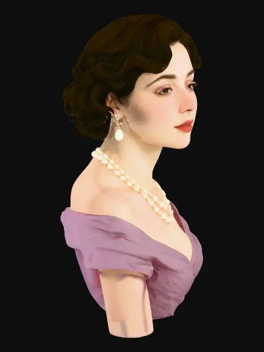 3D model for Elegance in Pearls