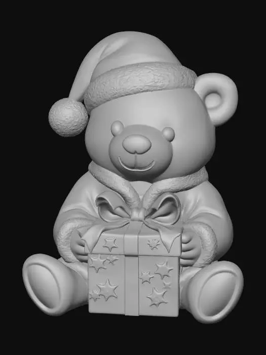 3D model for cute christmas bear with a xmas present #Christmas2025#,