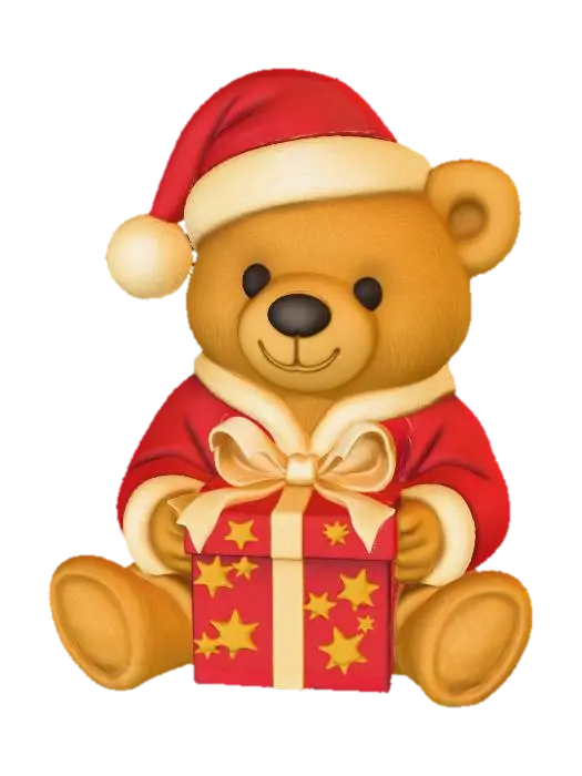 cute christmas bear with a xmas present #Christmas2025#, 的 AI 生成 3D 模型