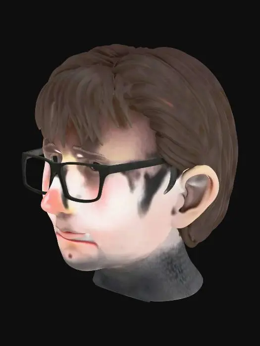 3D model for Gaze Through Glasses