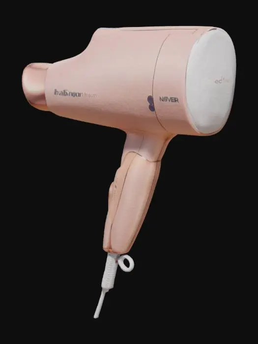 3D model for Rose Gold Hair Dryer