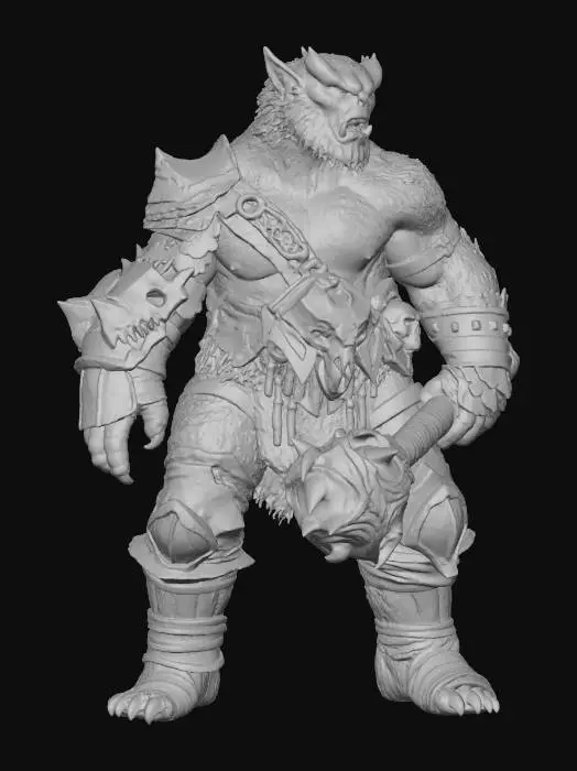 3D model for Beastly Warrior, #villain#