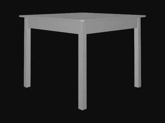3D model for Wooden Table