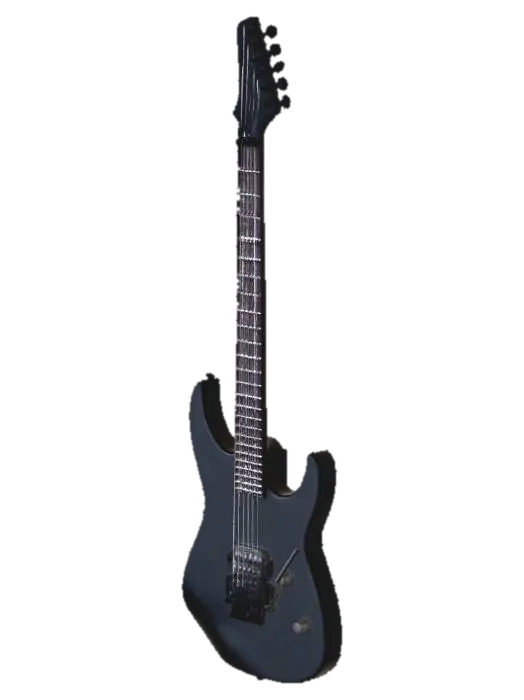 Electric guitar 3D model, vytvořený pomocí AI
