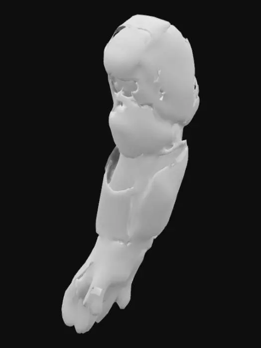 3D model for cyberpunk armguard with gloves, Sci-Fi, Highly Detailed