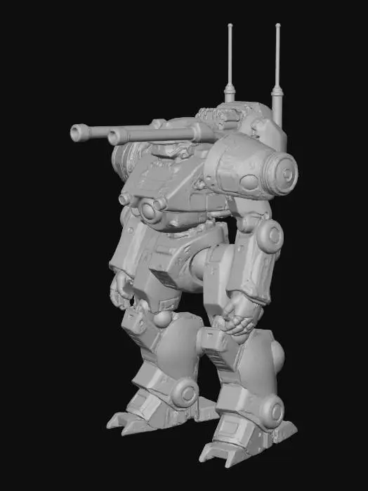 3D model for a mech from the game Steel Battalion: Heavy Armor. The mechs look like they were made with world war 2 technology, #Christmas2025#