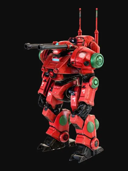 3D model for a mech from the game Steel Battalion: Heavy Armor. The mechs look like they were made with world war 2 technology, #Christmas2025#