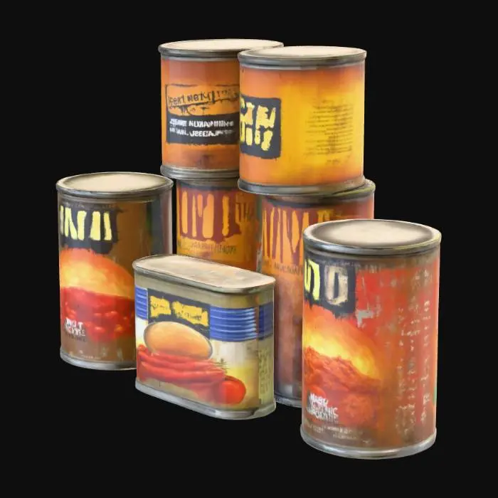 3D model for post apocalyptic canned foods
