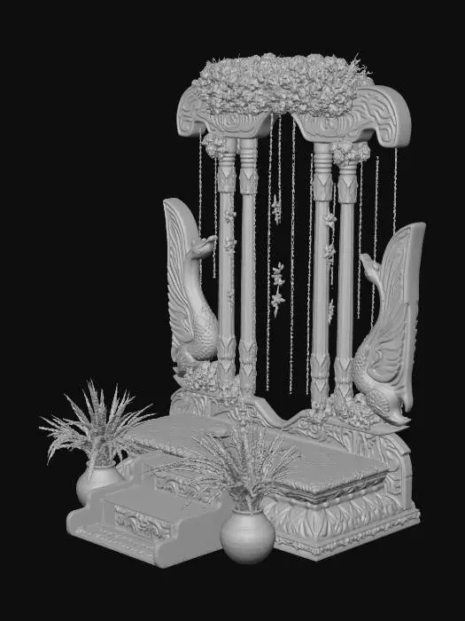 3D model for Peacock Mandap