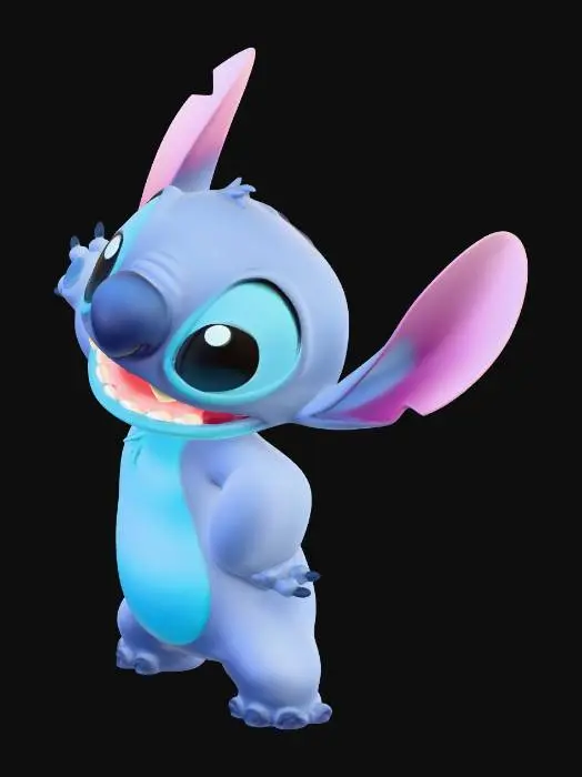 3D model for Stitch Waving Hello