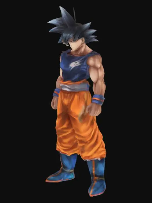 3D model for Goku in Battle Stance