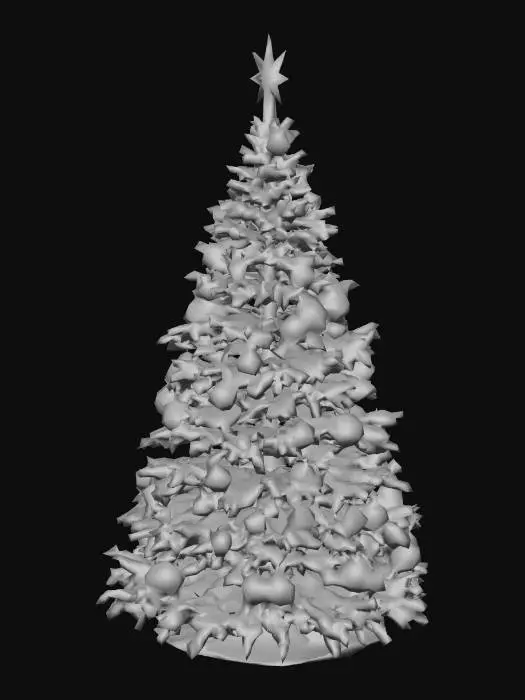 3D model for create a beatiful christmas tree with rich ornaments and lights make it very luxurious
