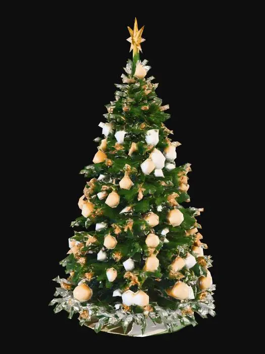 3D model for create a beatiful christmas tree with rich ornaments and lights make it very luxurious