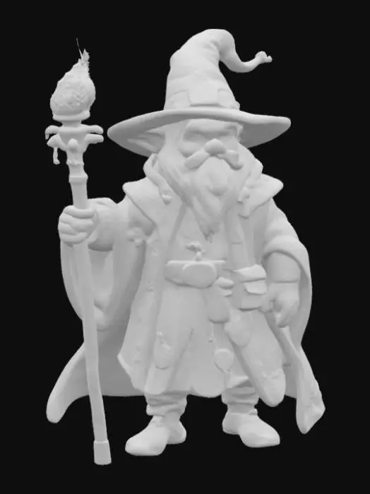 3D model for Gnome wizard, Liga Legend, Świat Warcrafta, Pełne Ciało, Symetryczne ciało, Bardzo szczegółowe, Stylizowany