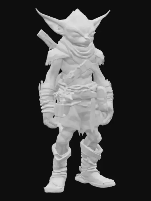 3D model for Goblin Thief, Liga Legend, Świat Warcrafta, Pełne Ciało, Symetryczne ciało, Bardzo szczegółowe, Stylizowany