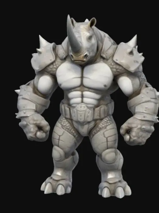 3D model for Rhino Warrior